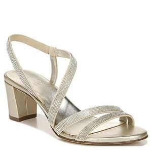 NEW Naturalizer Vanessa gold diamond sparkle size 7.5 leather Slingback